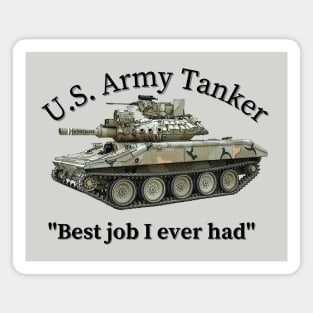 U.S. Army Tanker Best Job I Ever Had M551 Sheridan Magnet